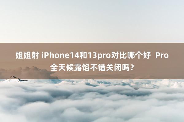 姐姐射 iPhone14和13pro对比哪个好  Pro全天候露馅不错关闭吗？