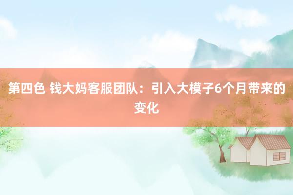 第四色 钱大妈客服团队：引入大模子6个月带来的变化