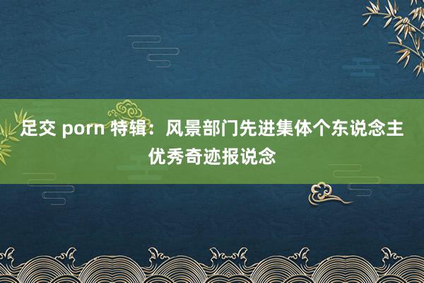 足交 porn 特辑：风景部门先进集体个东说念主优秀奇迹报说念