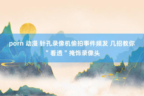 porn 动漫 针孔录像机偷拍事件频发 几招教你＂看透＂掩饰录像头
