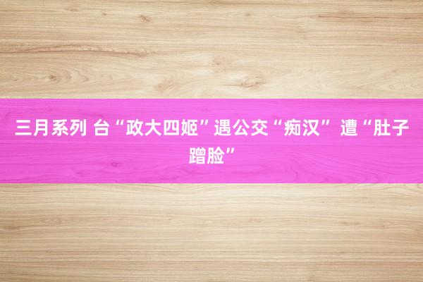 三月系列 台“政大四姬”遇公交“痴汉” 遭“肚子蹭脸”